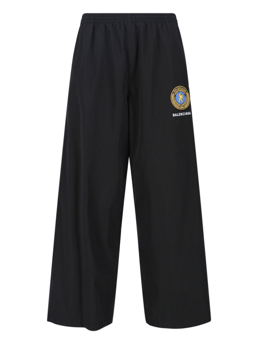 Balenciaga Wide-Leg Trousers With Zippered Pockets