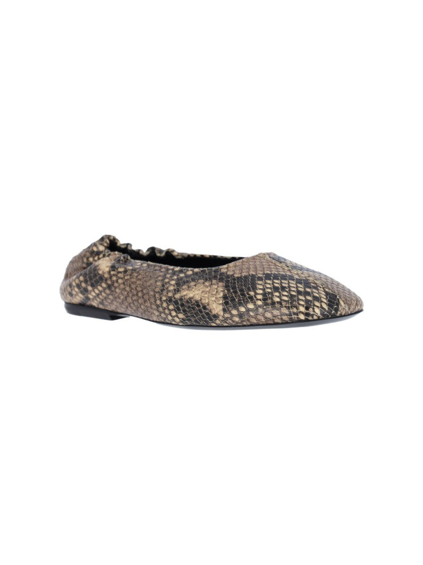 Dries Van Noten Leather Ballerinas – Beige