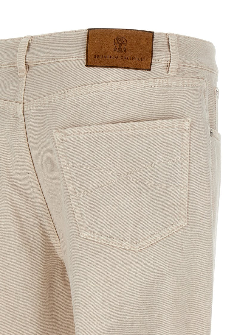 Brunello Cucinelli Garment-Dyed Comfort Cotton Denim Jeans