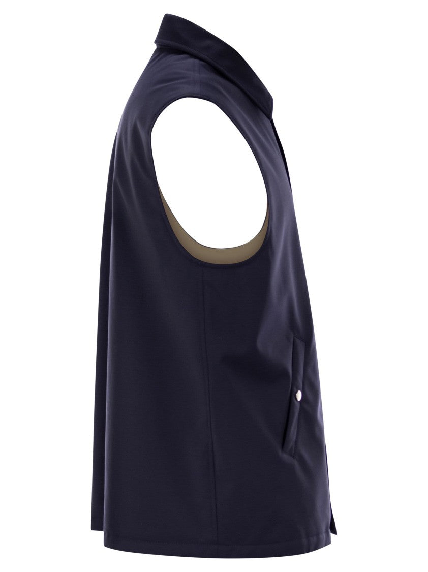 Brunello Cucinelli Sleeveless Jacket In Virgin Wool