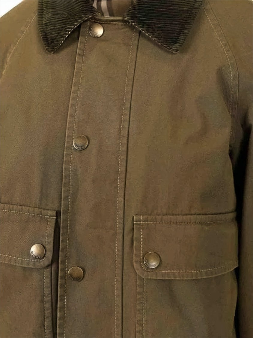 Burberry Cropped Brown Jacket With Structured Silhouette