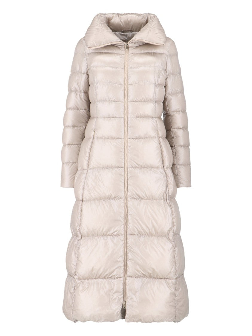 Herno Maxi Down Jacket With Belt – Beige