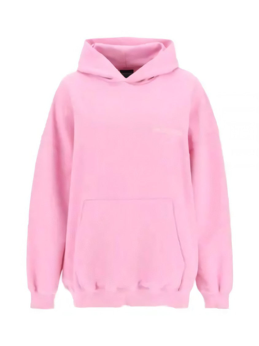Balenciaga Pink Hoodie With Subtle Logo Detail