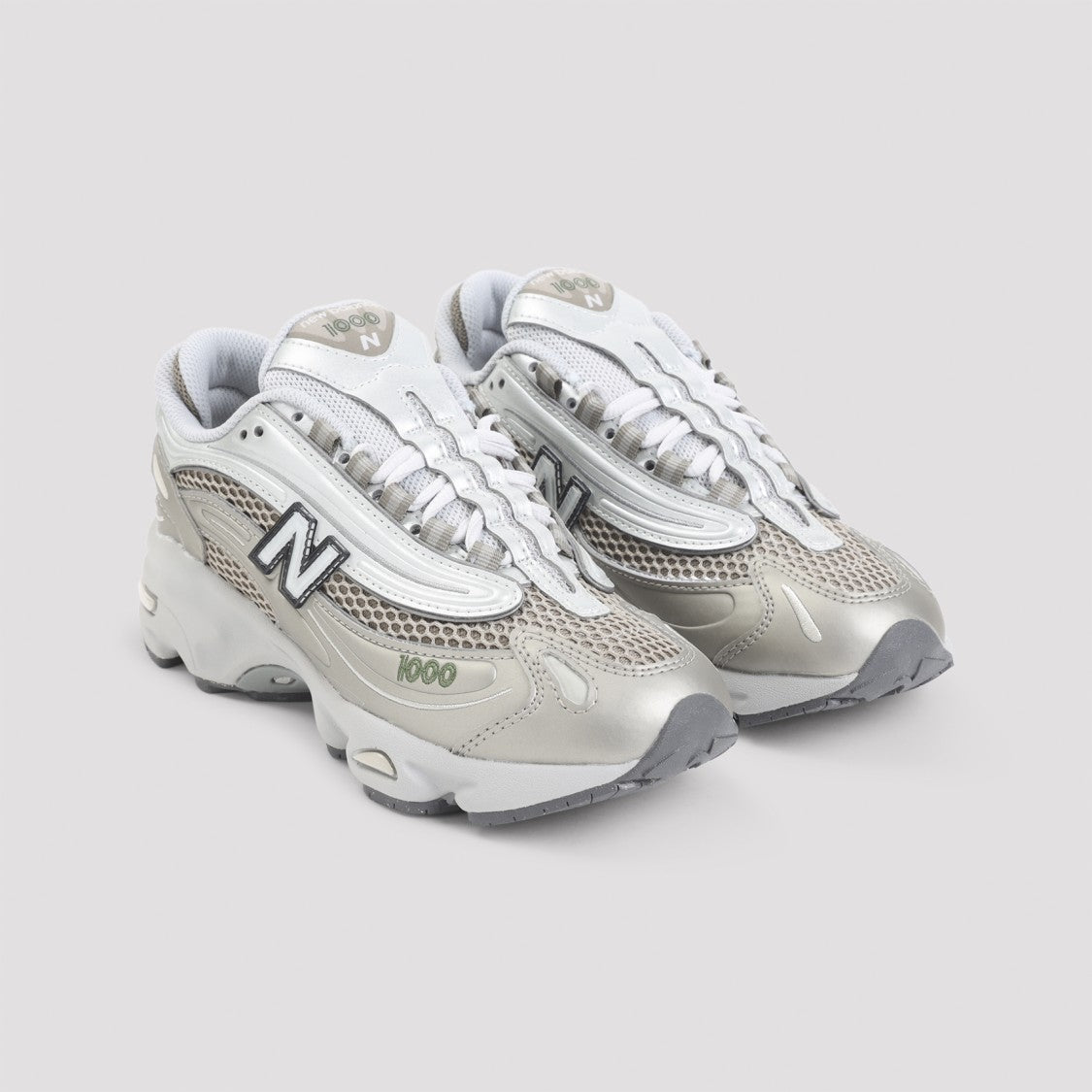 New Balance 1000 Silver Leather Sneakers