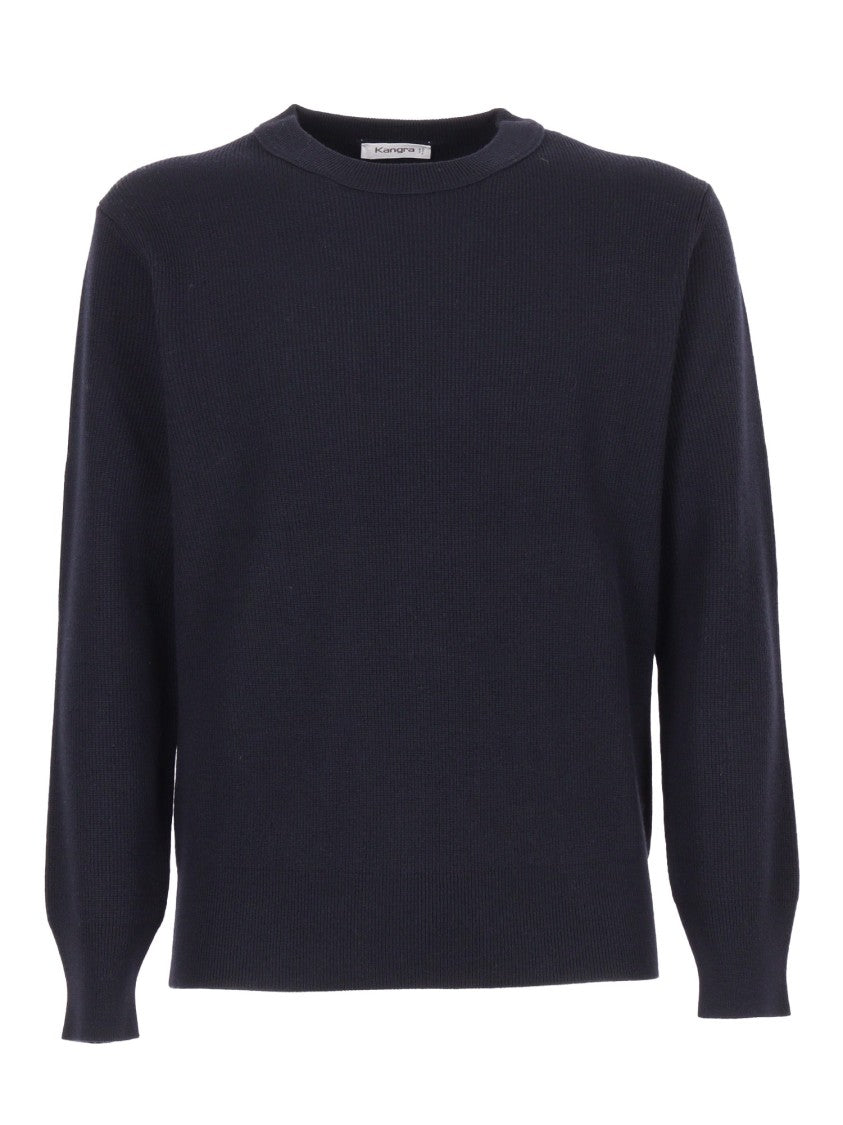 Kangra Cashmere Reverse Corncob Stitch Crewneck Sweater