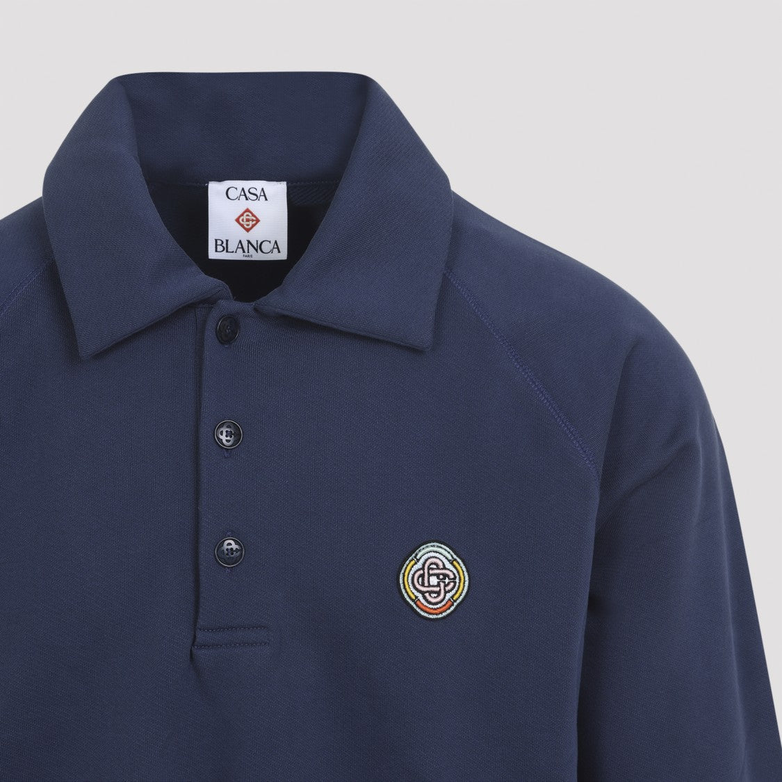 Casablanca Dress Blues Cotton Collar Sweatshirt