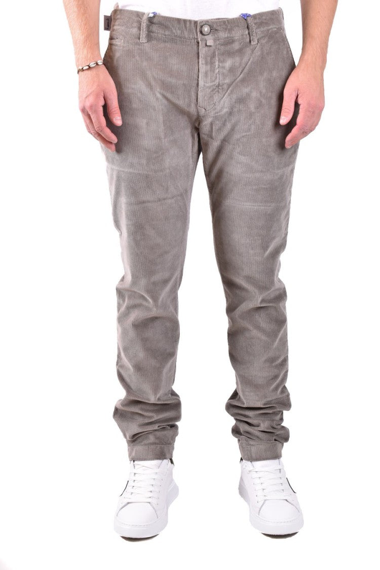 Dondup Grey Cotton Trousers