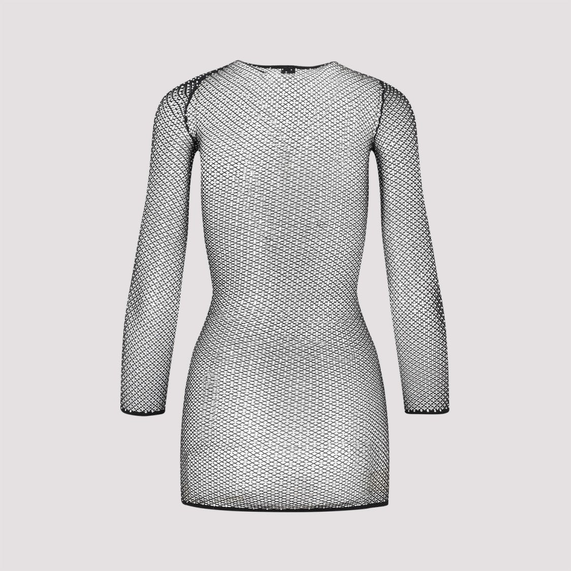 Balenciaga Black Crystal Mesh Mini Top