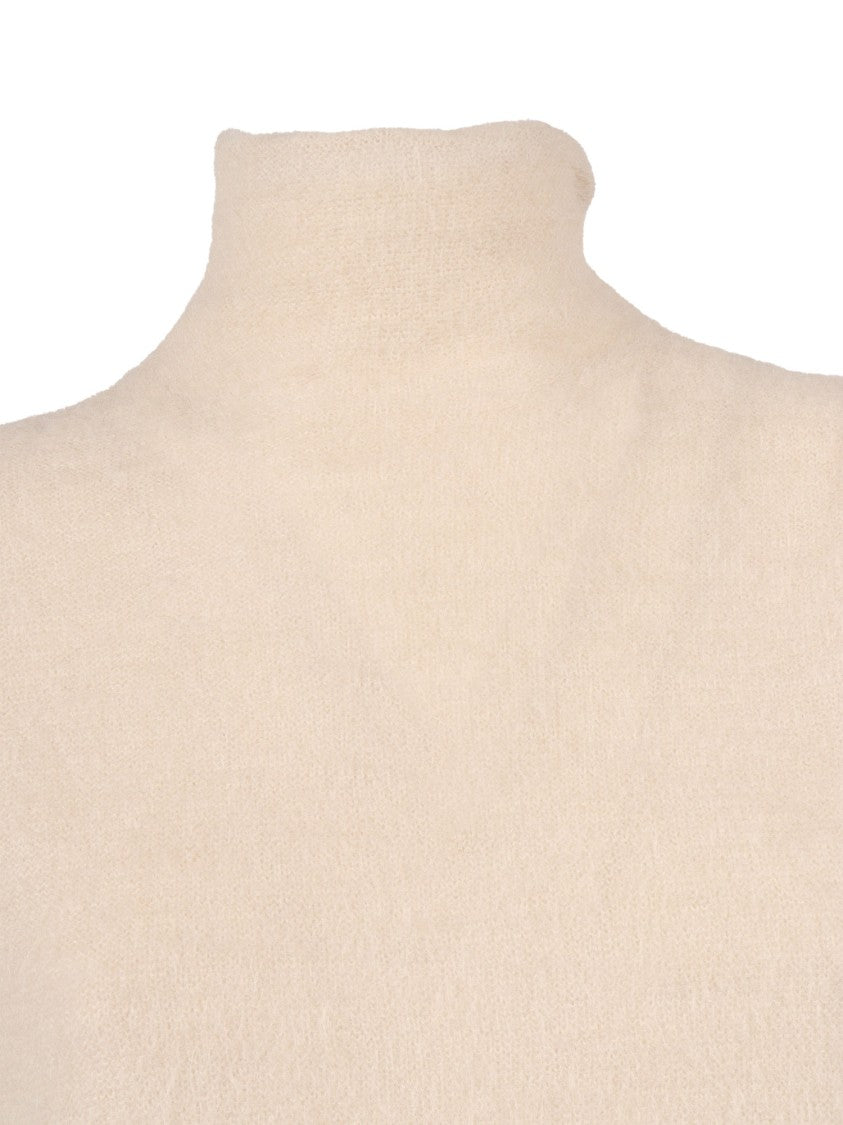 Antonelli Minimalist Round Neck Sweater In Fine Alpaca Blend