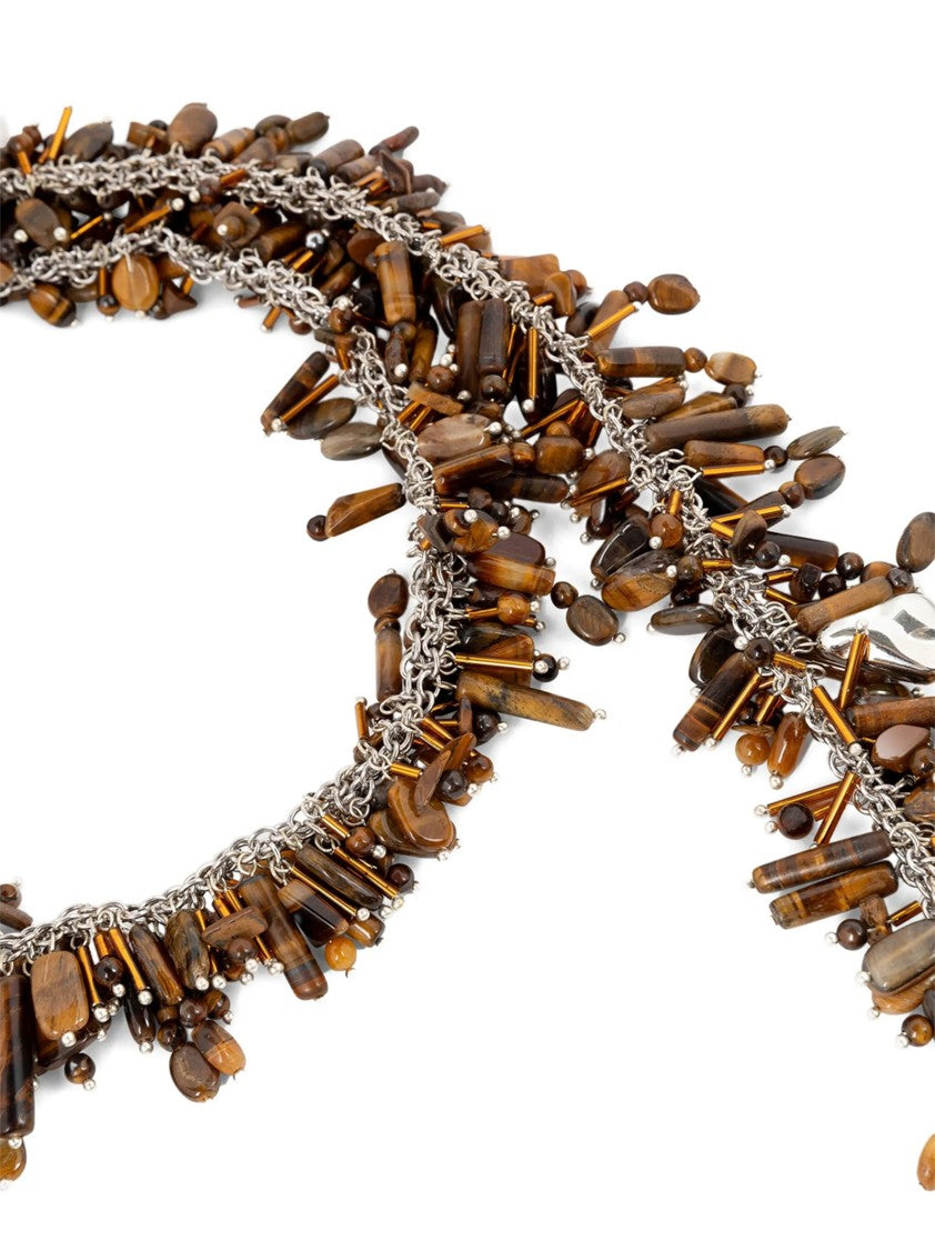 Dries Van Noten Embroidered Scarf' Necklace