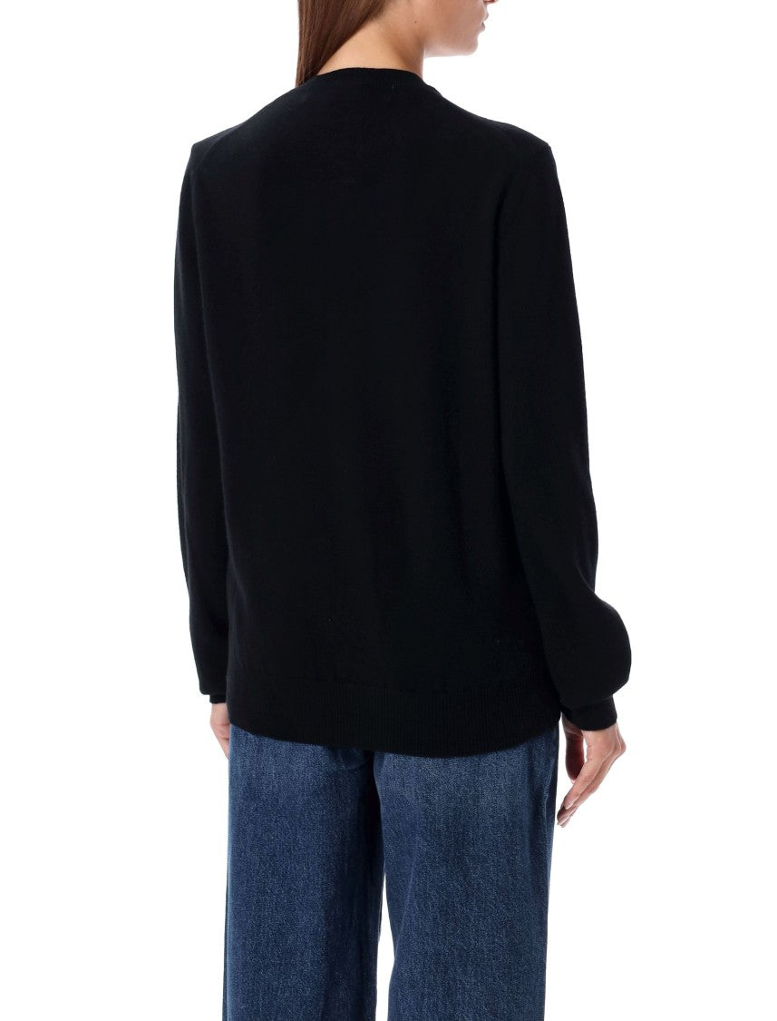 Comme Des Garçons Relaxed-Fit Cardigan With Embroidered Heart Emblem