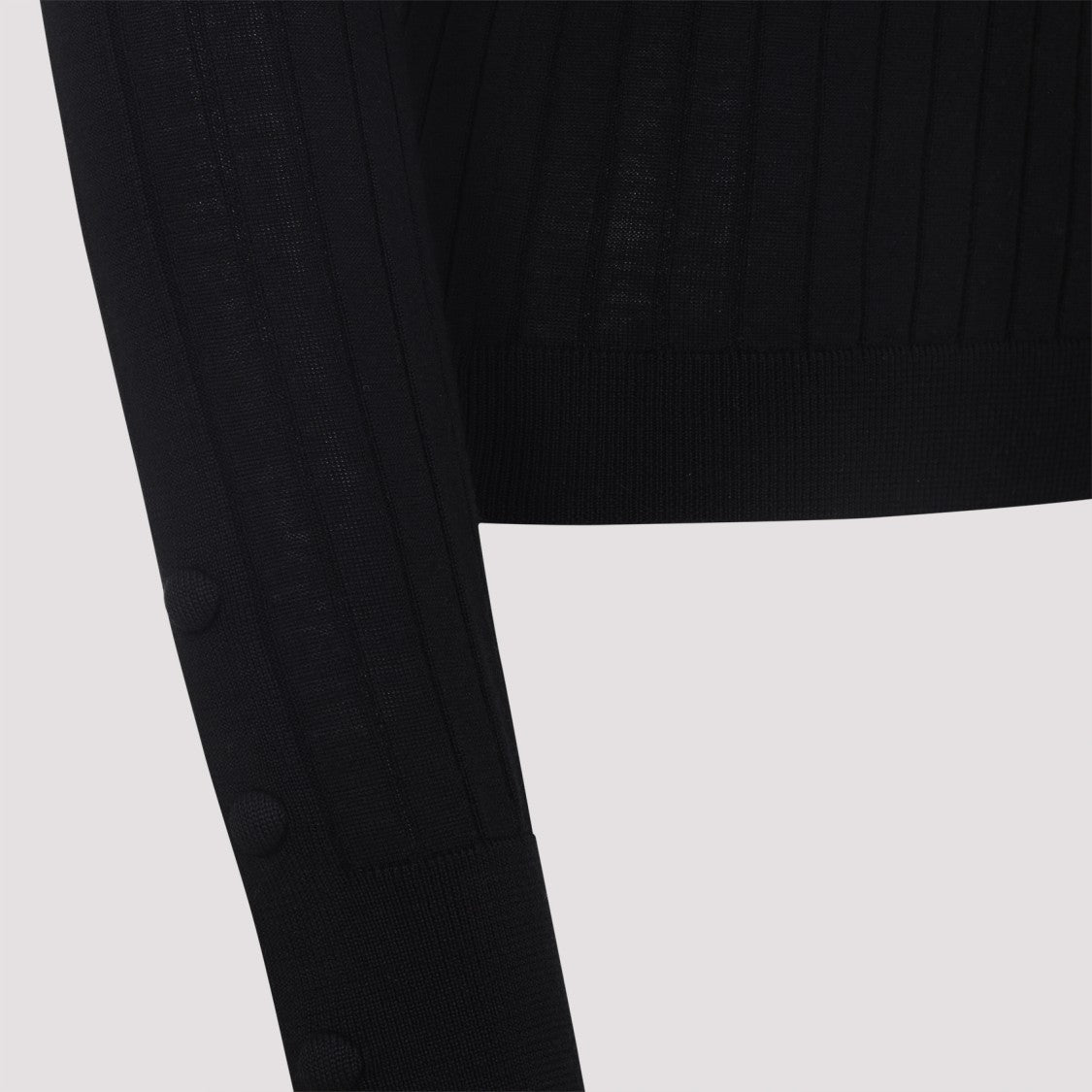 Moncler Black Virgin Wool Turtle Neck Sweater