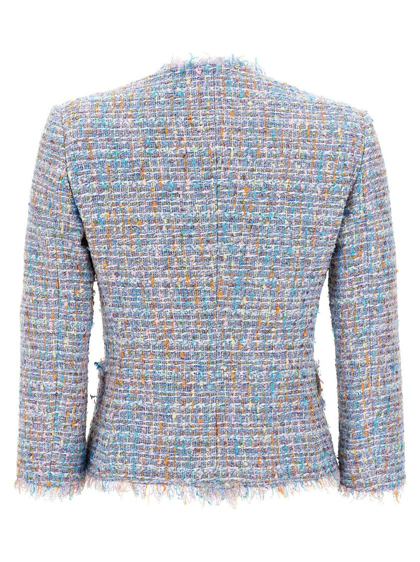 Tagliatore Tweed Blazer With Lamé Details