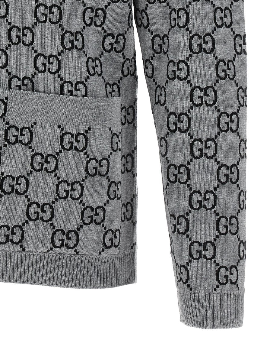 Gucci Gg Jacquard Reversible Cardigan