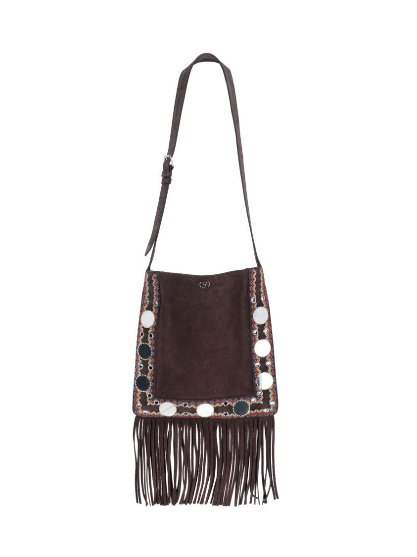 Valentino Garavani Brown Structured Bag With Classic Silhouette