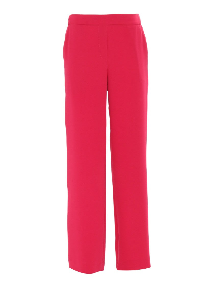 P.A.R.O.S.H. Straight-Leg Pants With Elastic Waistband And Side Pockets