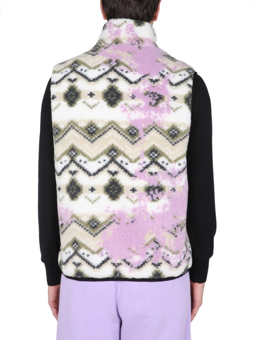 Msgm Textured Fleece Sherpa Vest