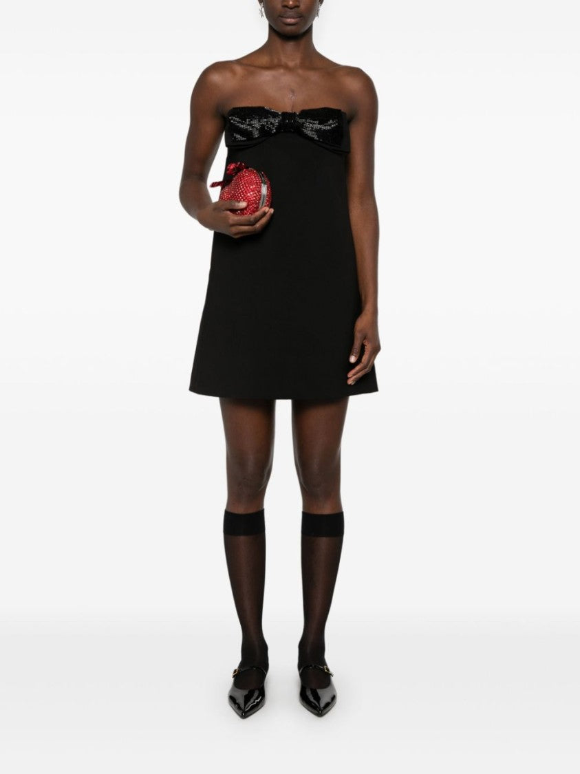 Self-Portrait Strapless Black Mini Dress
