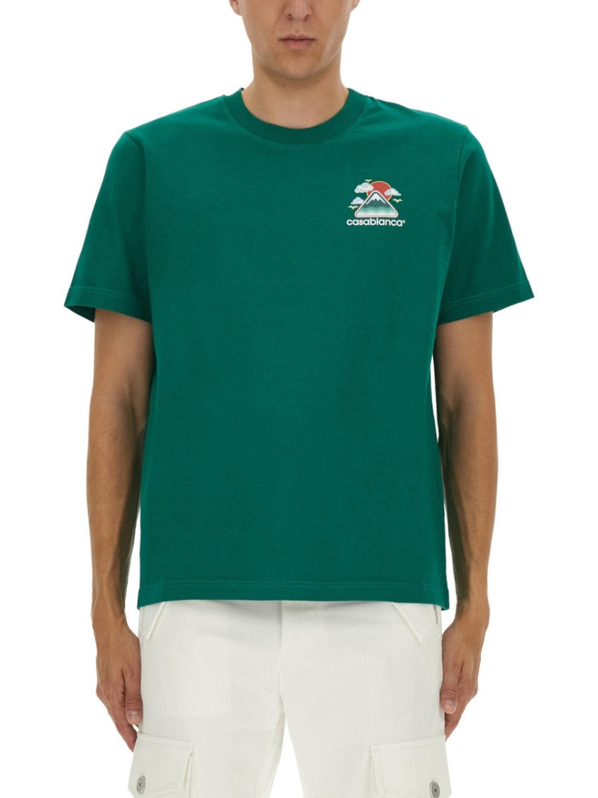 Casablanca Relaxed Fit Graphic T-Shirt With Mountain