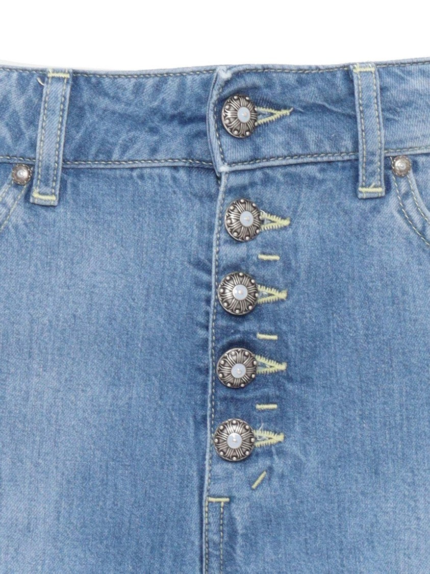 Dondup High-Waisted Five-Pocket Jeans With Decorative Button Fly