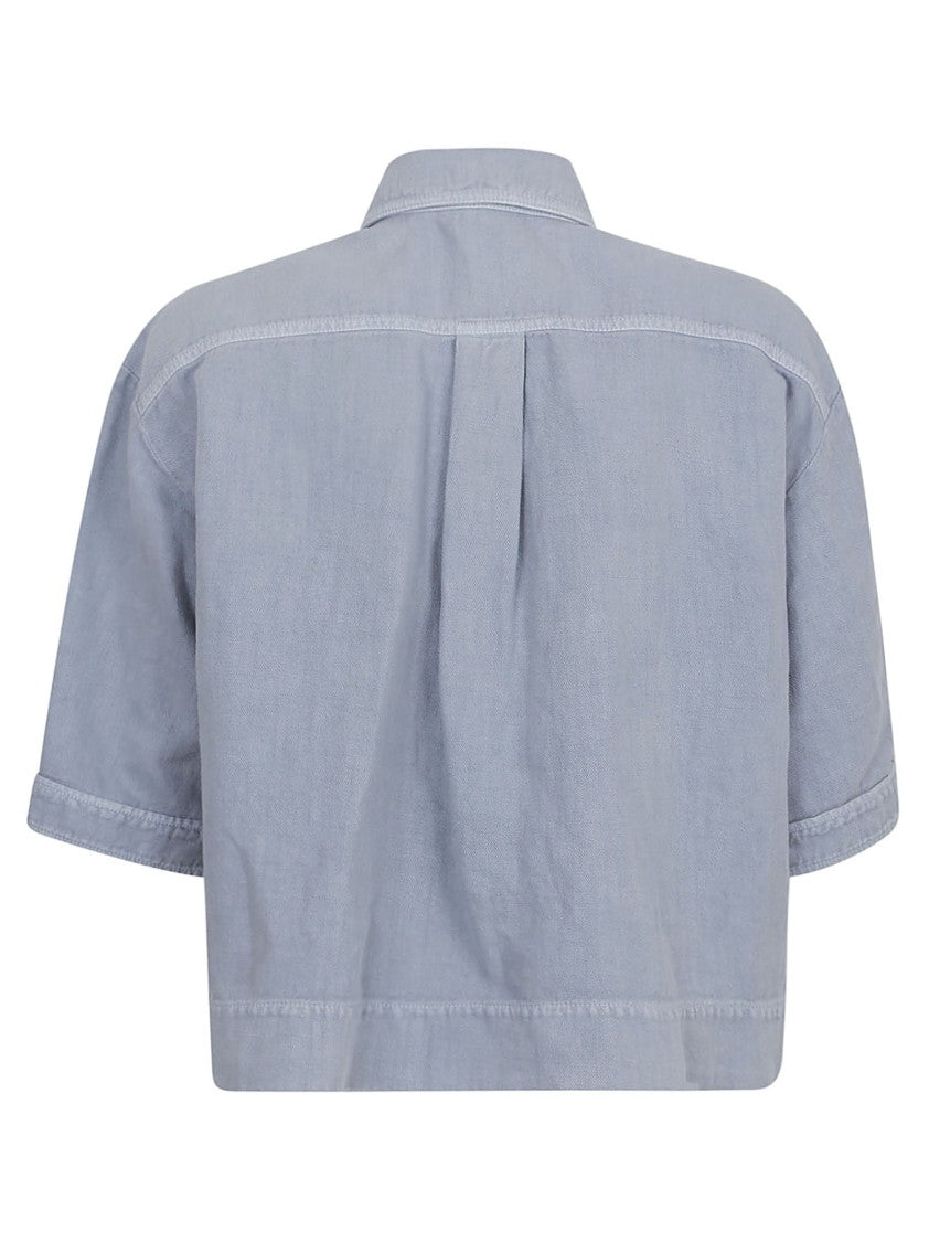 Brunello Cucinelli Cropped Button-Up Shirt With Classic Collar