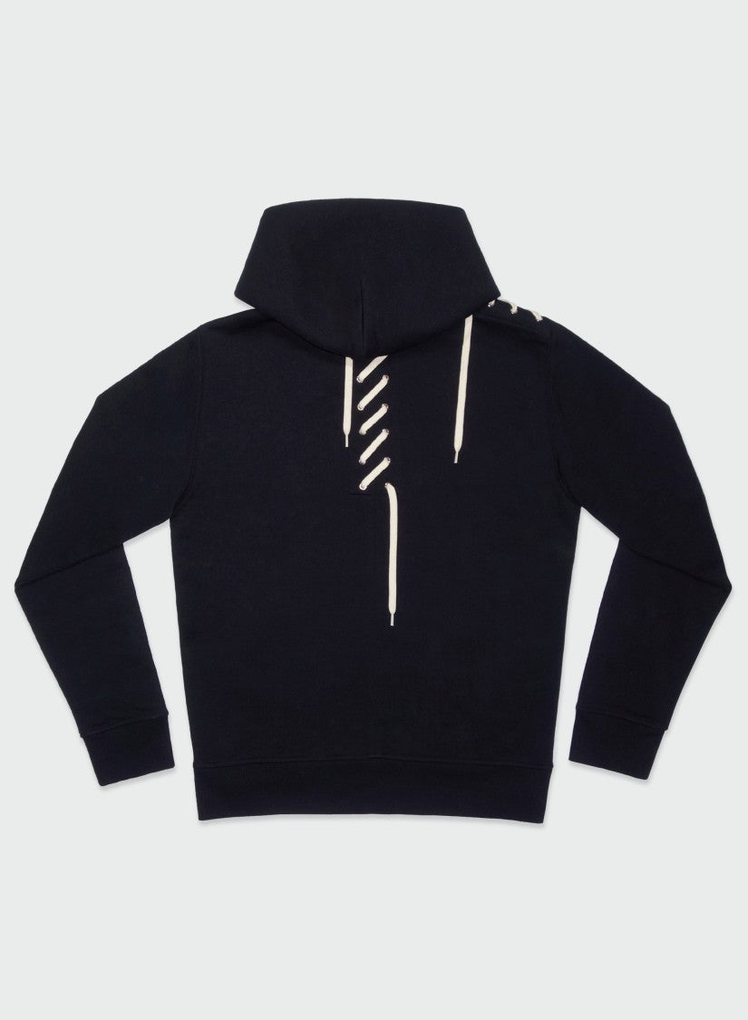 Craig Green Cotton Lace-Embellished Hoodie With Attached Hood
