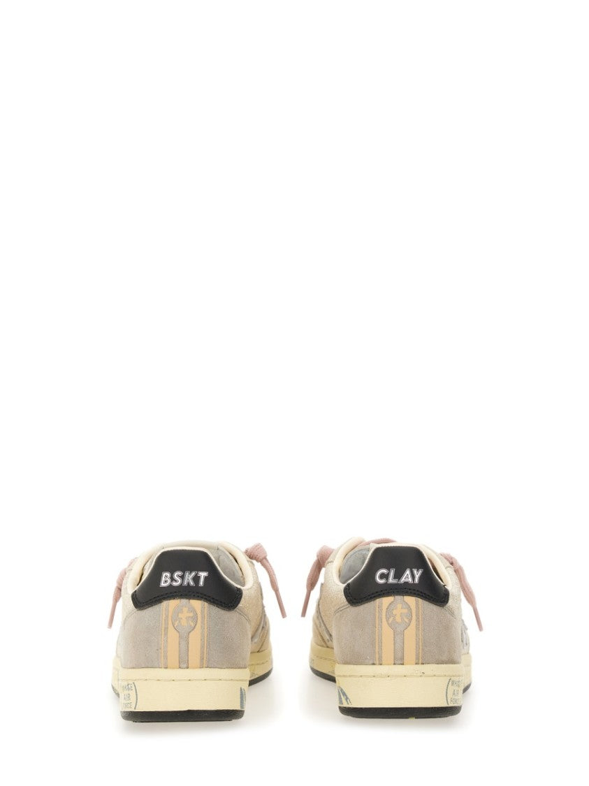 Premiata Low-Top Sneakers With Lamb And Calf Leather Accents