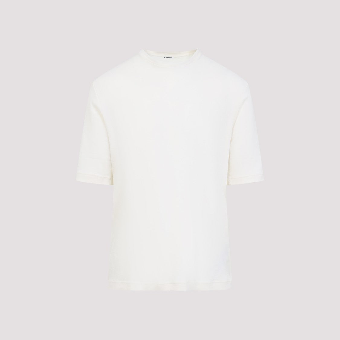 Jil Sander Kit Ss Grey And White Cotton T-Shirt