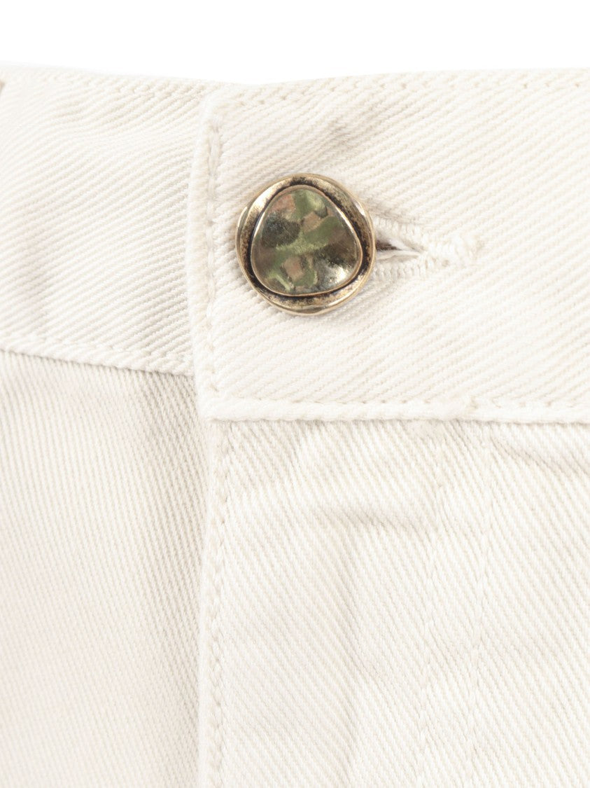 Briglia High-Waisted Straight-Leg Pants With Unique Button Closure