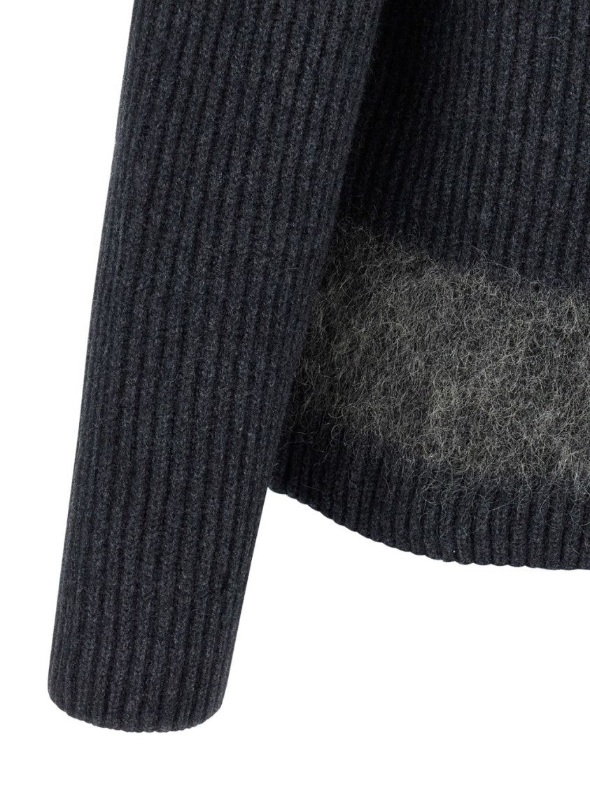 Dsquared2 Gradient Hem Ribbed Knit Sweater