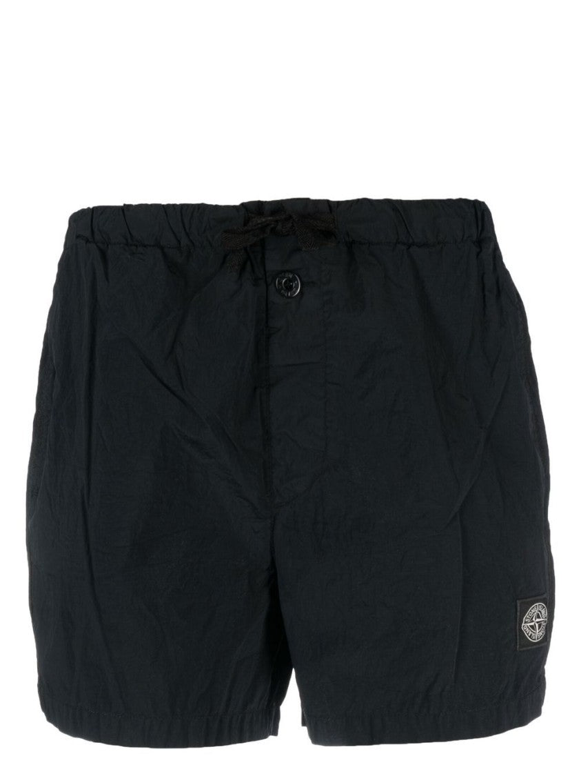 Stone Island Blue Iridescent Nylon Swim Shorts