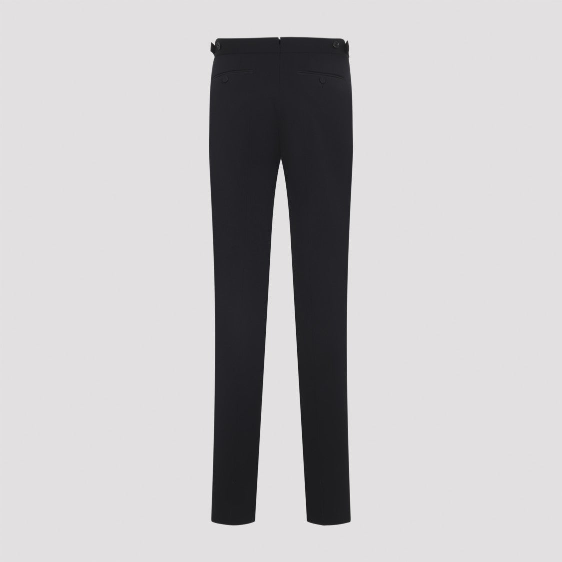 Tom Ford Tailored Black Wool Trousers With Adjuster Tabs