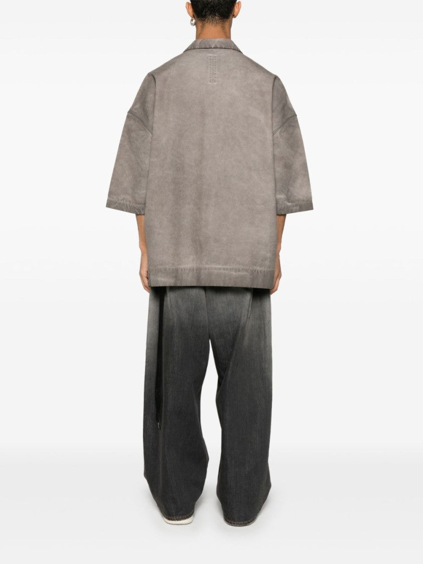 Drkshdw Gunmetal Grey Relaxed Fit Shirt With Button-Fastening Pockets