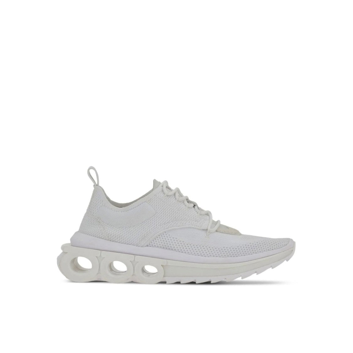 Salvatore Ferragamo Gancini Sole Sneakers With Knitted Upper