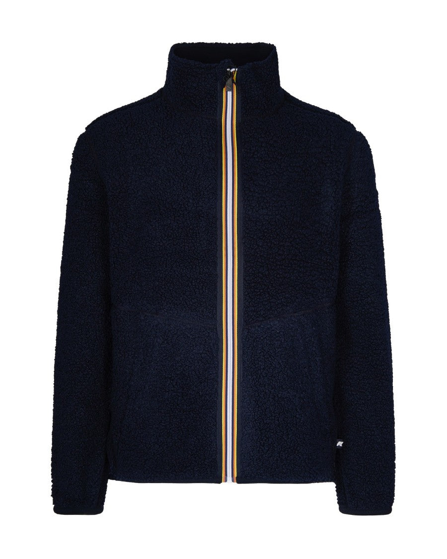 K-Way Blue Depth Pascal Sherpa Polar Double Jacket