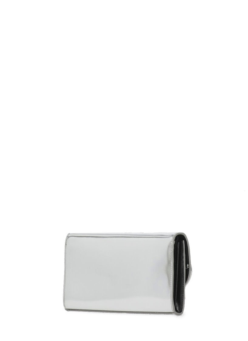 Diesel Reflective Silver Mirror Leather Diesel Wallet