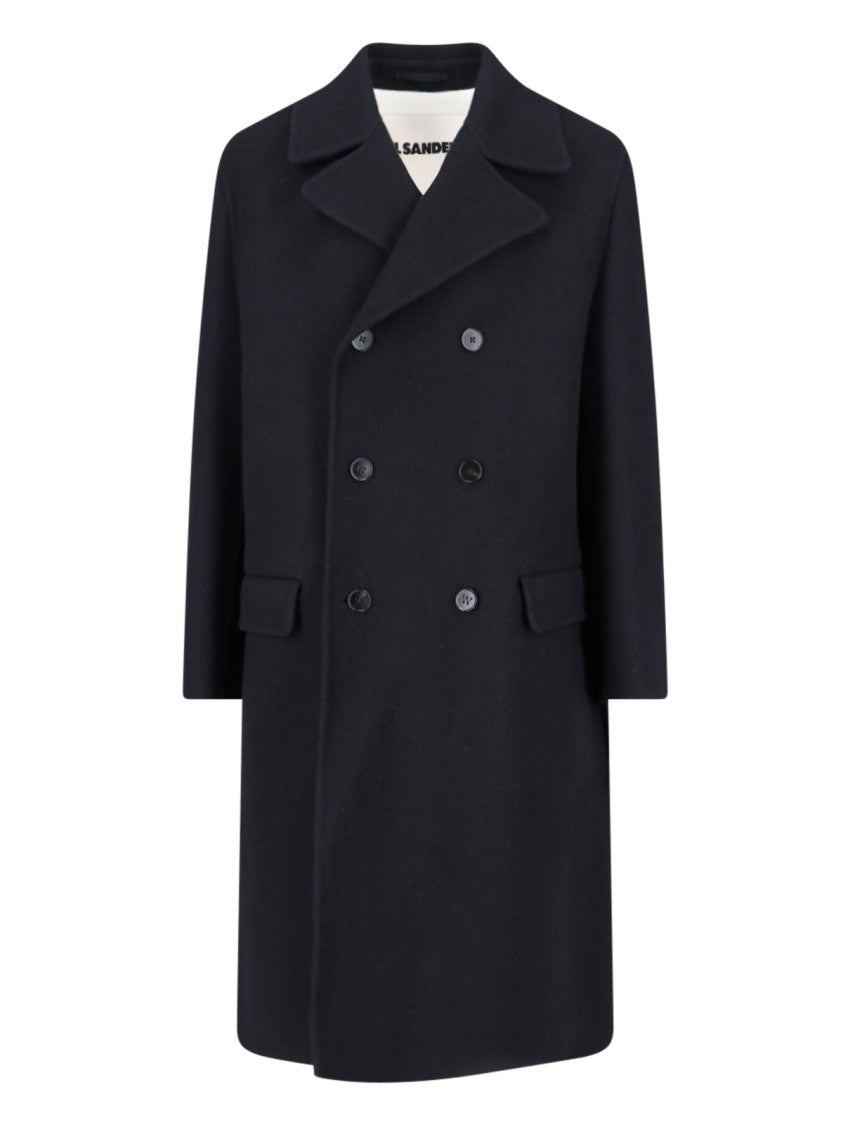 Jil Sander "Judy" Polka Dot Scarf – Navy