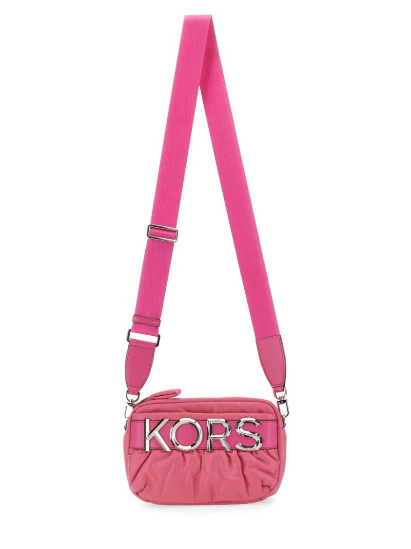 Michael Michael Kors Quilted Camera Bag With Prominent Logo And Adjustable Strap