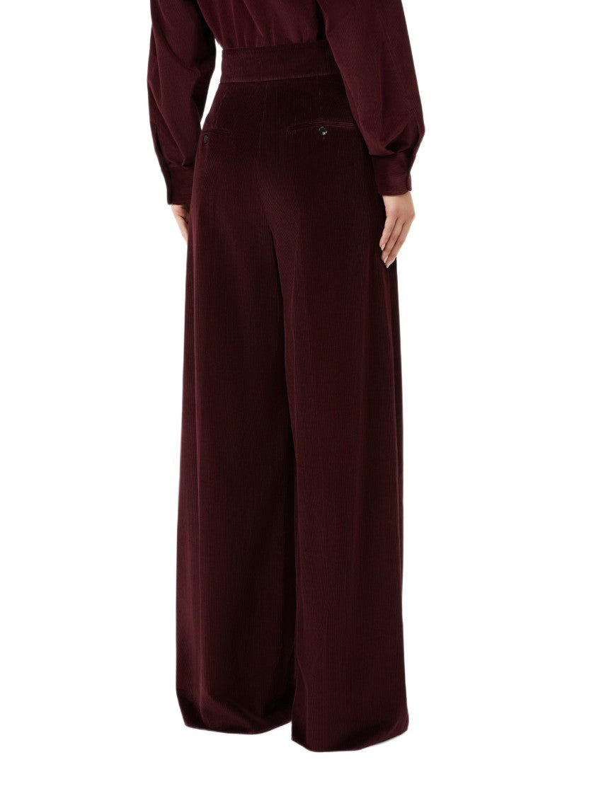 Max Mara High-Waisted Wide-Leg Trousers With Front Pleats