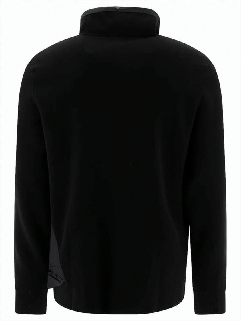 C.P. Company Minimalist Black Jacket With High Collar And Full Zipper