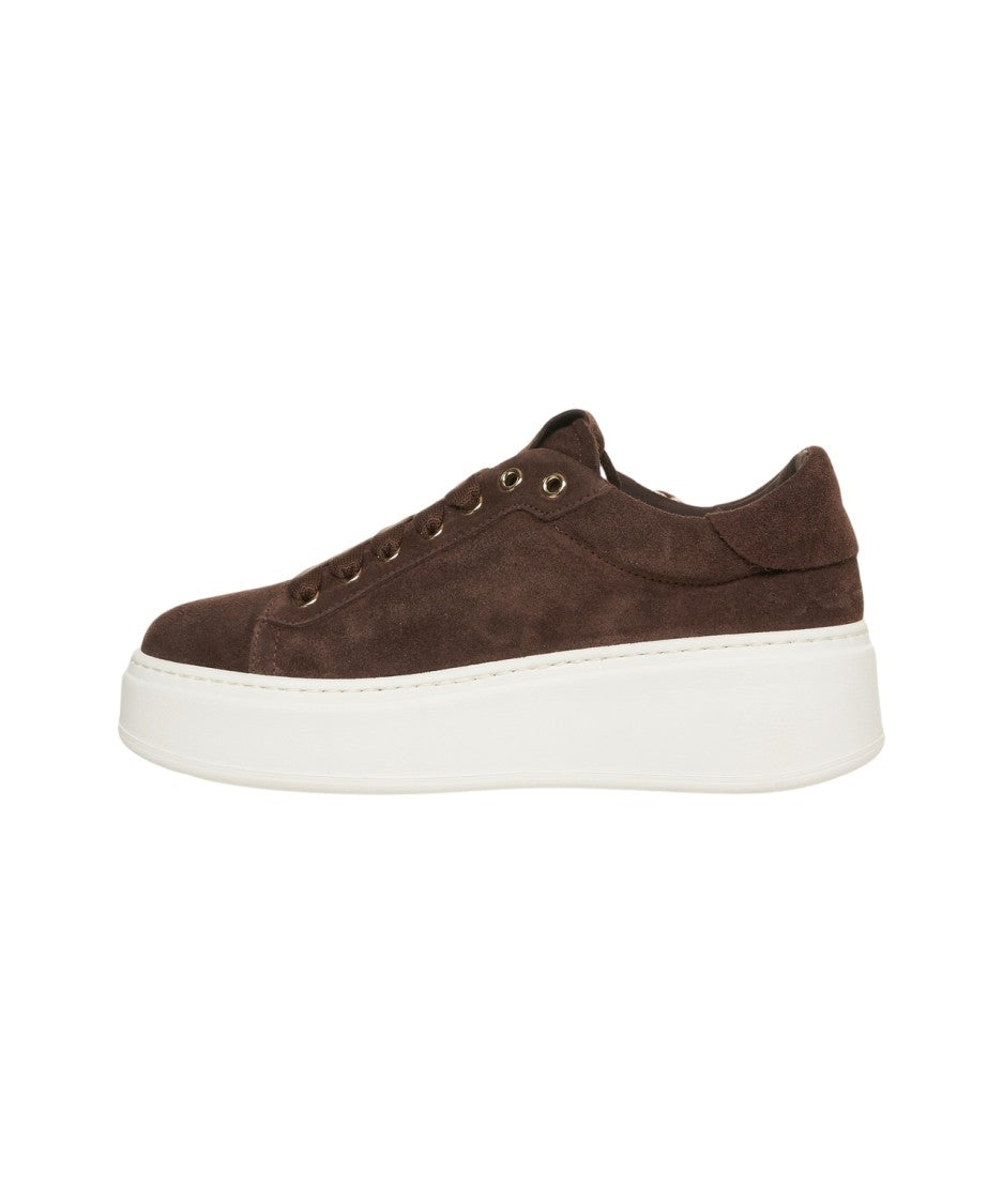 Gio+ Suede Sneakers With Decorative Floral Appliqués