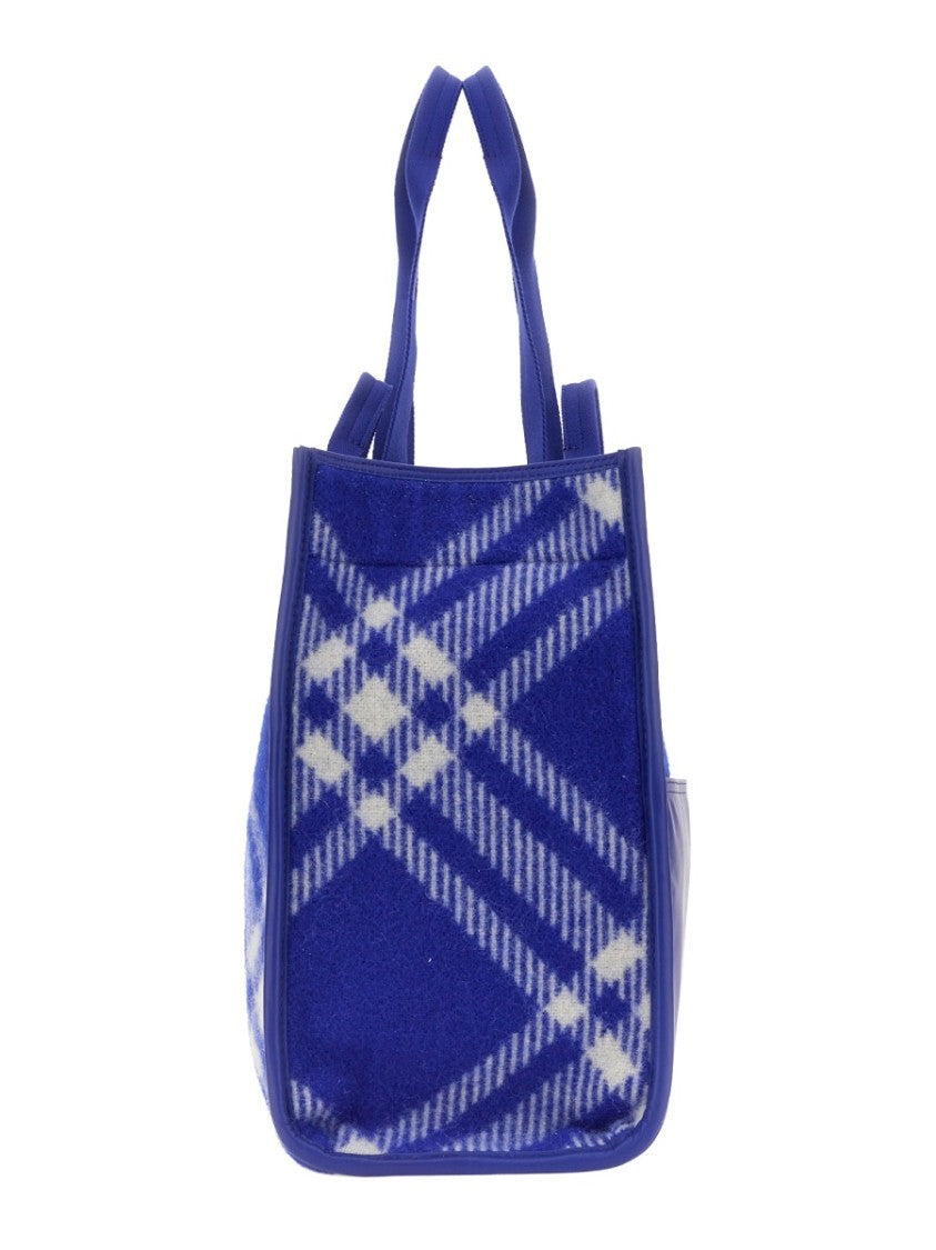 Burberry Plaid Wool Shopper Bag