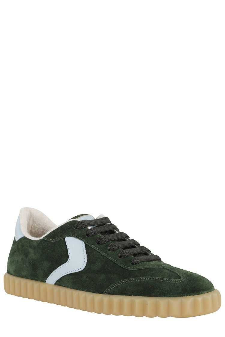Voile Blanche Low-Top Suede Sneakers With Textured Sole