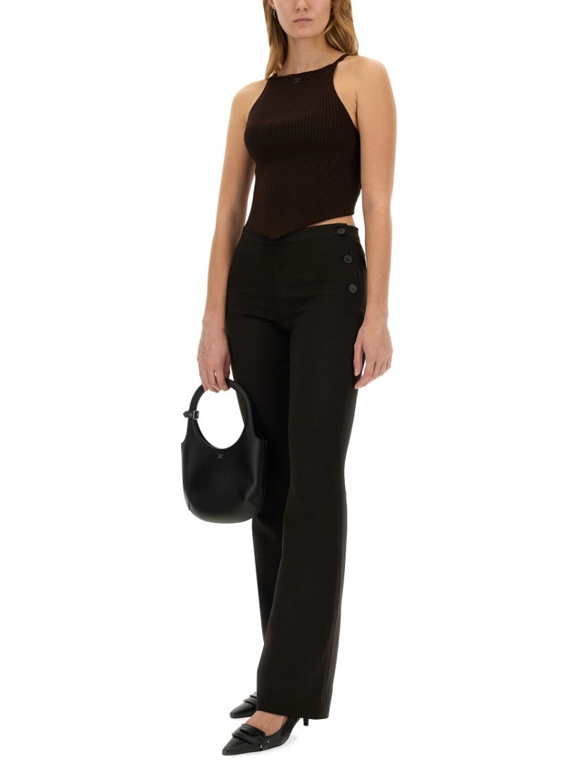 Courrèges Oblique Tailored Pants With Flared Leg