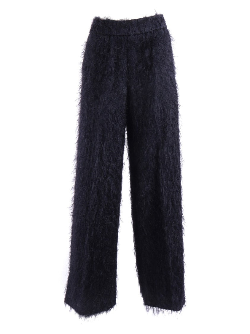 Peserico Wide-Leg Trousers In Textured Fuzzy Fabric