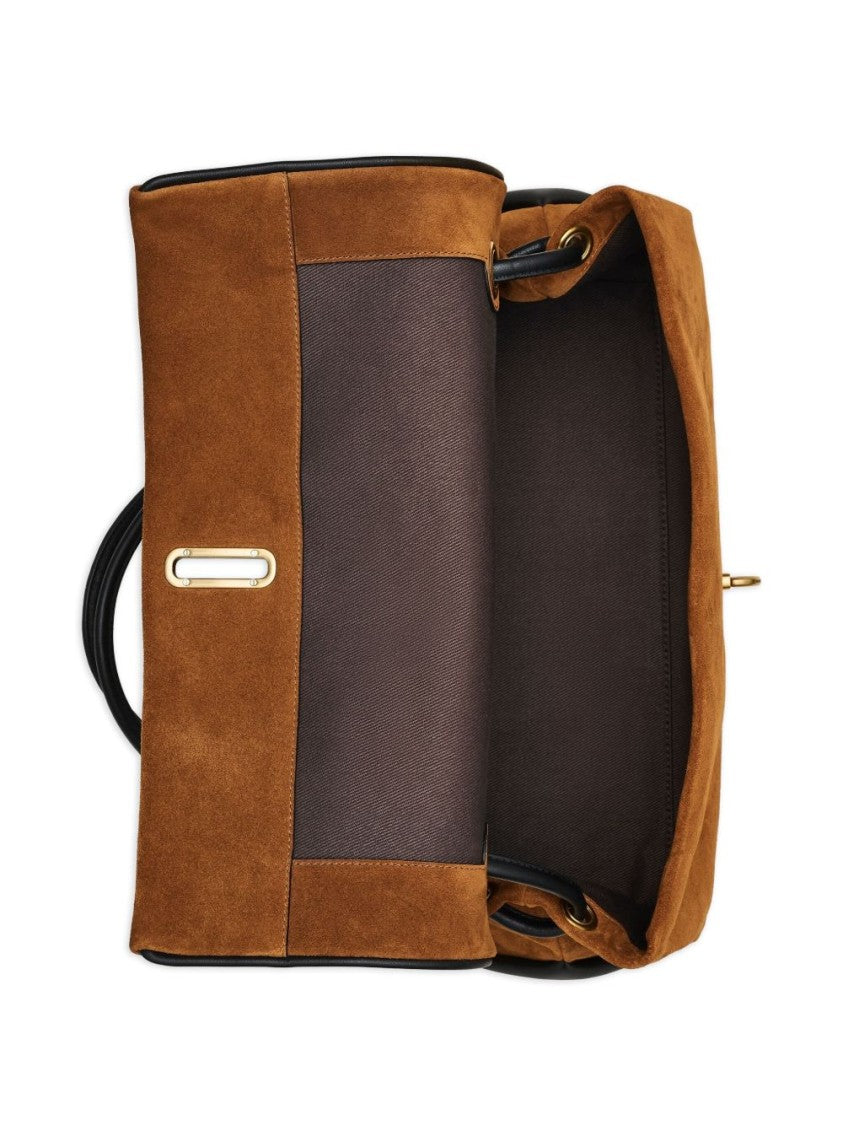Marc Jacobs Suede Leather The Large Dual Shoulder Bag
