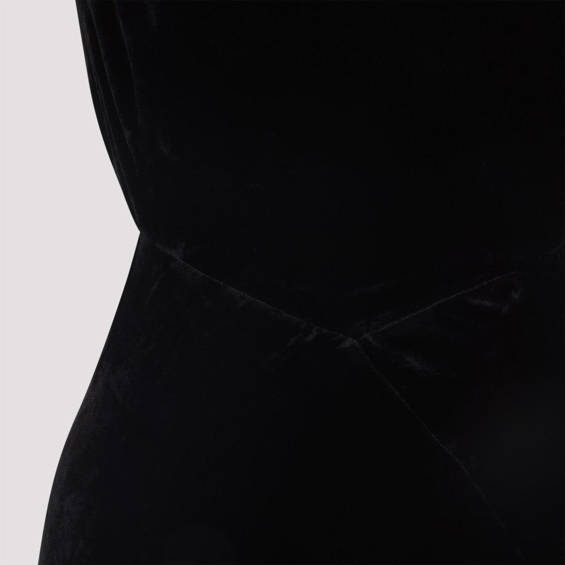 Rick Owens Black Evening Dress With Deep V-Neckline And Cutout Detail