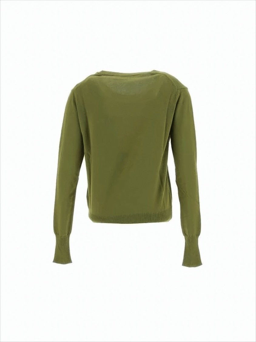 Vivienne Westwood Cropped Knit Sweater With Embroidered Emblem