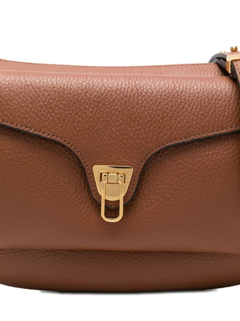 Coccinelle Structured Calfskin Shoulder Bag