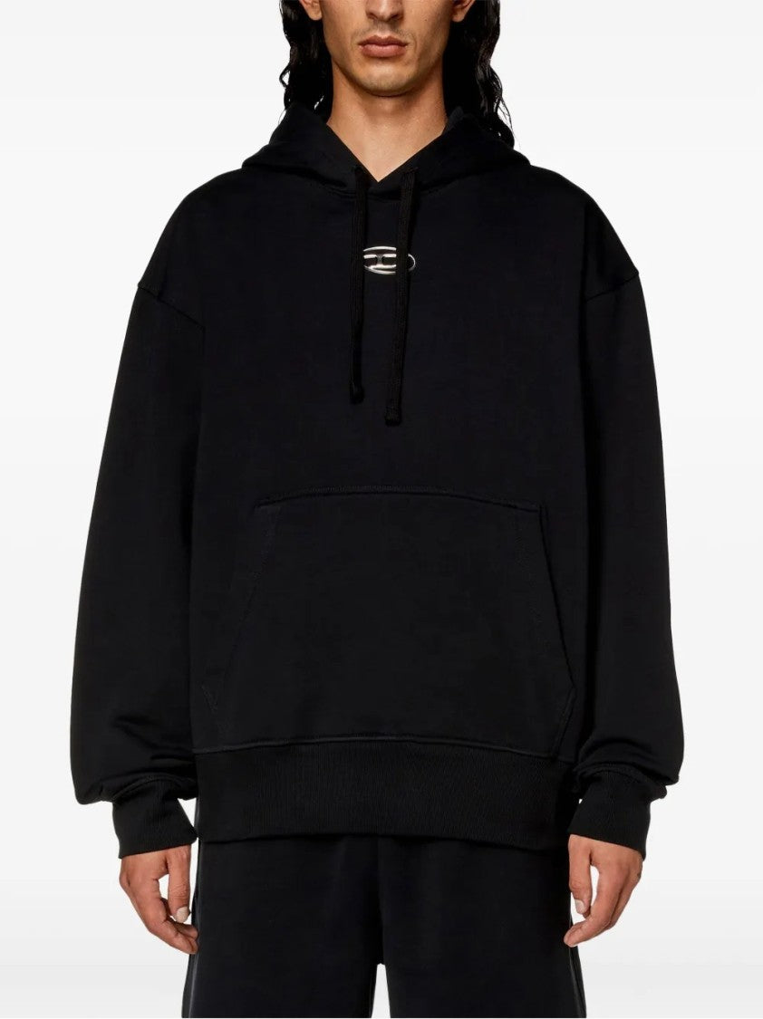 Diesel Relaxed Fit Hoodie With Classic Hood And Kangaroo Pocket